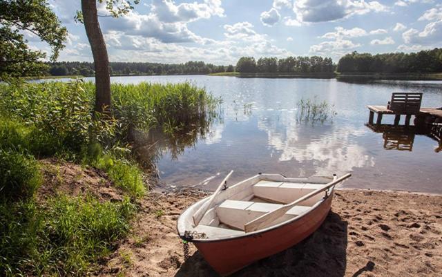 Domwigierski Pl -Jeziorki -Gr- Comfort-Ferienhaus-Polen - Wlasna Linia Brzegowa I Sauna Wysoki Most  Exteriér fotografie